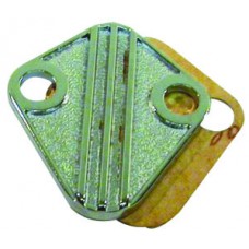 Chrome Die-Cast BB Chevy 396-454 Fuel Pump Block-Off Plate with Gasket 