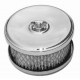 Chrome 4" x 2 7/8" Dish Style Air Cleaner Set - 2 5/8" Neck & Paper Element