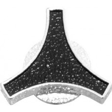 Black/Chrome Large Deluxe Wing Nut with 5/16-18 Threads