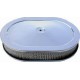 Chrome Steel 12" x 2" Oval Air Cleaner Set - Paper Element (Single Quad)
