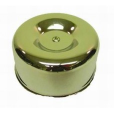 Chrome 4" x 2 7/8" Plain Style Air Cleaner Set - 2 5/8" Neck & Paper Element