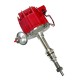 Chrome Aluminum Cleveland 351/400/429/460 HEI Electronic Distributor with 50K Coil - Red Cap
