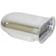 Small Polished Aluminum "Plain" Race Hood Scoop with Paper Element - Single Quad