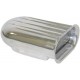 Small Polished Aluminum "Finned" Race Hood Scoop with Paper Element - Single Quad
