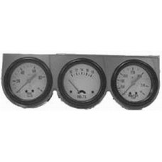 Chrome 2 5/8" Triple Gauge Kit with Oil Pressure, Voltage & Water Temp