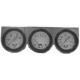 Chrome 2 5/8" Triple Gauge Kit with Oil Pressure, Voltage & Water Temp