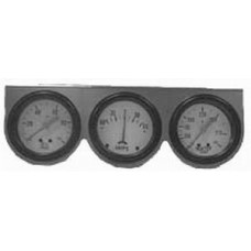 Chrome 2 5/8" Triple Gauge Kit with Oil Pressure, Ammeter & Water Temp