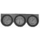 Chrome 2 5/8" Triple Gauge Kit with Oil Pressure, Ammeter & Water Temp