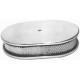 Polished Aluminum 12" x 2" Oval Air Cleaner Set - Ball Milled & Paper Element