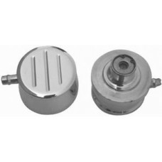 Polished Aluminum Push-In Breather with PCV Tube - Ball Milled with 1" Neck