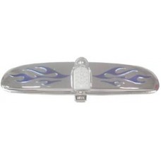 Chrome Steel Univeral Interior Mirror with Day/Nite Switch - Blue Flame