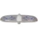 Chrome Steel Univeral Interior Mirror with Day/Nite Switch - Blue Flame