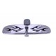 Chrome Steel Univeral Interior Mirror with Day/Nite Switch - Black Flame