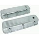 Polished Aluminum BB Chevy Tall Valve Cover - Ball Milled with Hole & Baffled