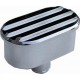 Polished Aluminum Oval Push-in Breather - Finned