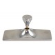 CHROME ALUM RECTANGULAR REAR VIEW MIRROR GLUE STYLE  5 1/8