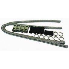 Chrome 44" Stainless Steel "Heater Hose Kit