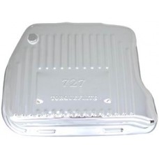 Chrome Chrysler 727 Transmission Pan - Finned with Plug (Extra Capacity - 1 3/4