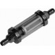 Chrome/Clear Fuel Filter - 3/8
