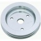 Polished Aluminum SB Chevy V8 Double Groove Crankshaft Pulley - SWP Lower