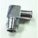 90 DEGREE ALUMINUM FITTING 5/8 X 1/2 - CHROME