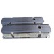 Polished Aluminum SB Chevy 1957-86 "Finned" Valve Cover - Short with Hole